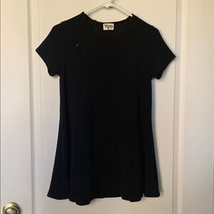 Show Me Your MuMu Black Fitted Short Sleeve T-Shirt Dress